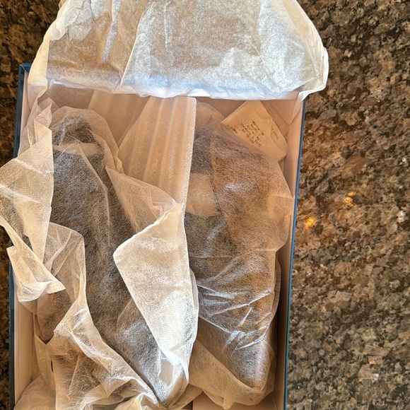 Easy Street navy sunrise stacked open toe bootie 8.5 NIB - Picture 9 of 9